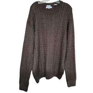 Alex Cannon Dark Brown Italian Yarn Knit Sweater XXL